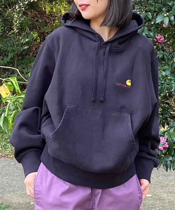 【マトメガイ対象】Carhartt/カーハート HOODED AMERICAN SCRIPT SWEATSHIRT レディース パーカー I032327