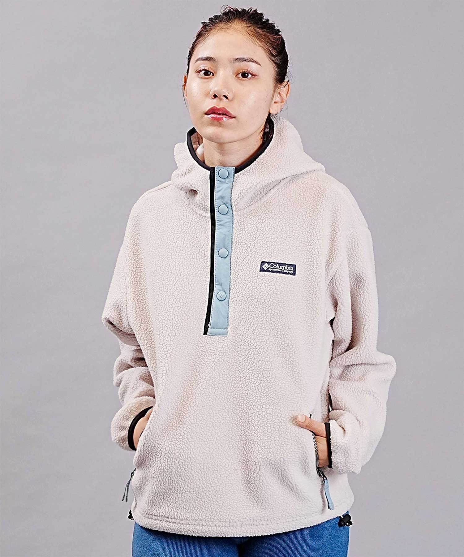 columbia/コロンビア HELVETIA HOODIE レディース ジャケット 裏起毛 ルーズシルエット ボアジャケット AR9004(278-L)