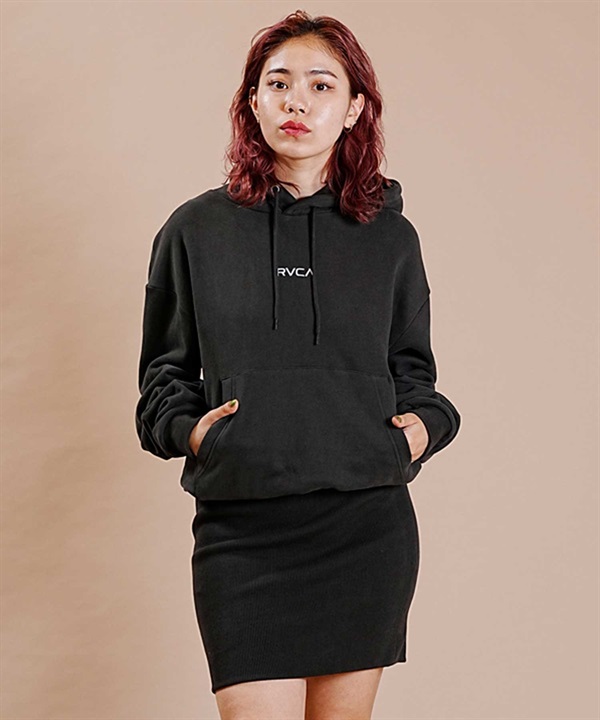 RVCA/ルーカ ワンピース ミニスカート フード付き 中厚手 BD044-505