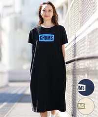 CHUMS チャムス CHUMS Logo Dress レディース ワンピース ロゴ ショートスリーブ CH18-1259