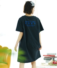 【クーポン対象】ROXY ロキシー レディース 半袖 Tシャツ ワンピース バックプリント ロゴ オーバーサイズ RDR242022