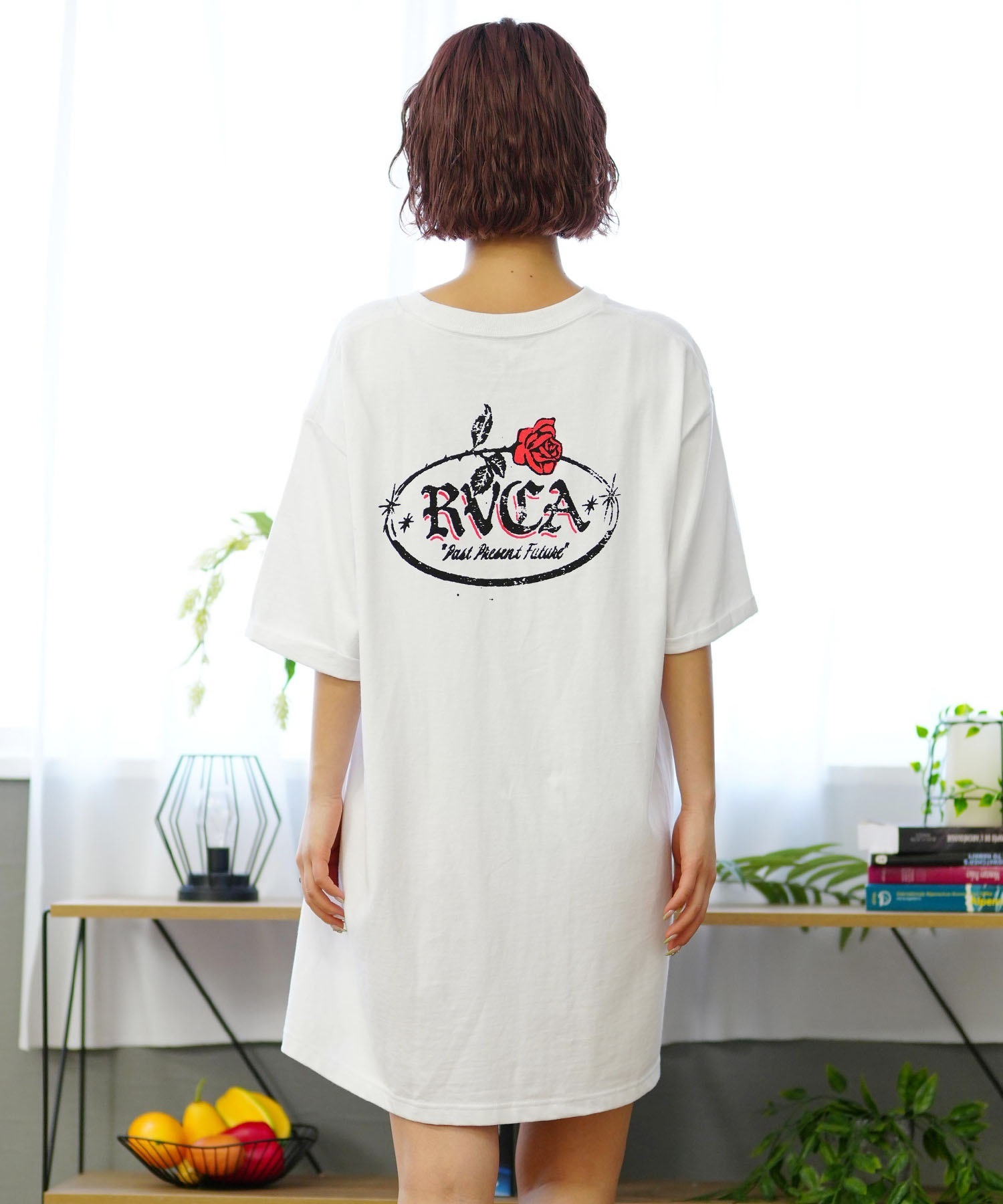 RVCA ルーカ レディース サイドギャザーワンピース BE04C-368(WHT-S)