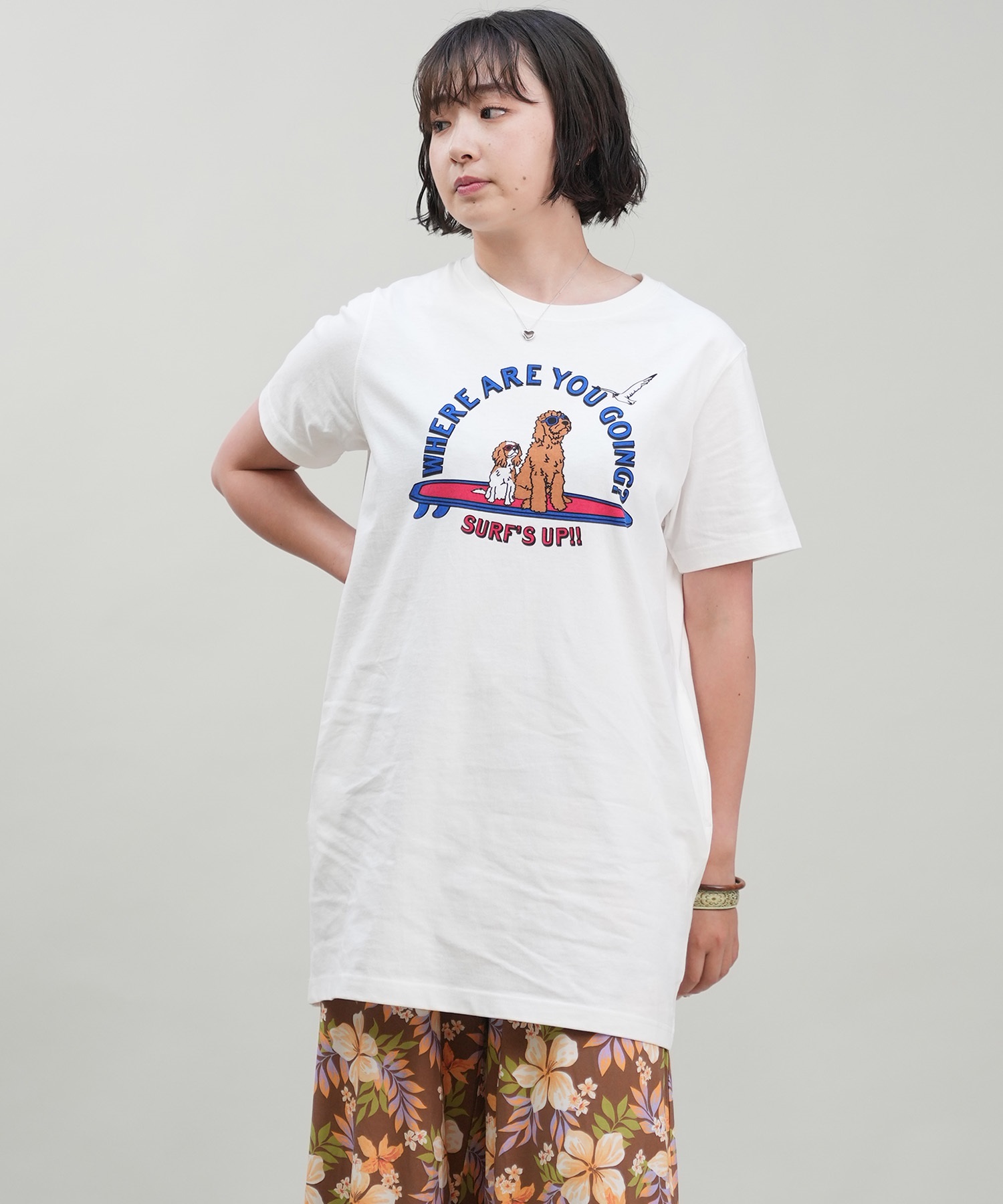 SURF'S UP サーフズアップ ワンピース レディース 半袖 フロント