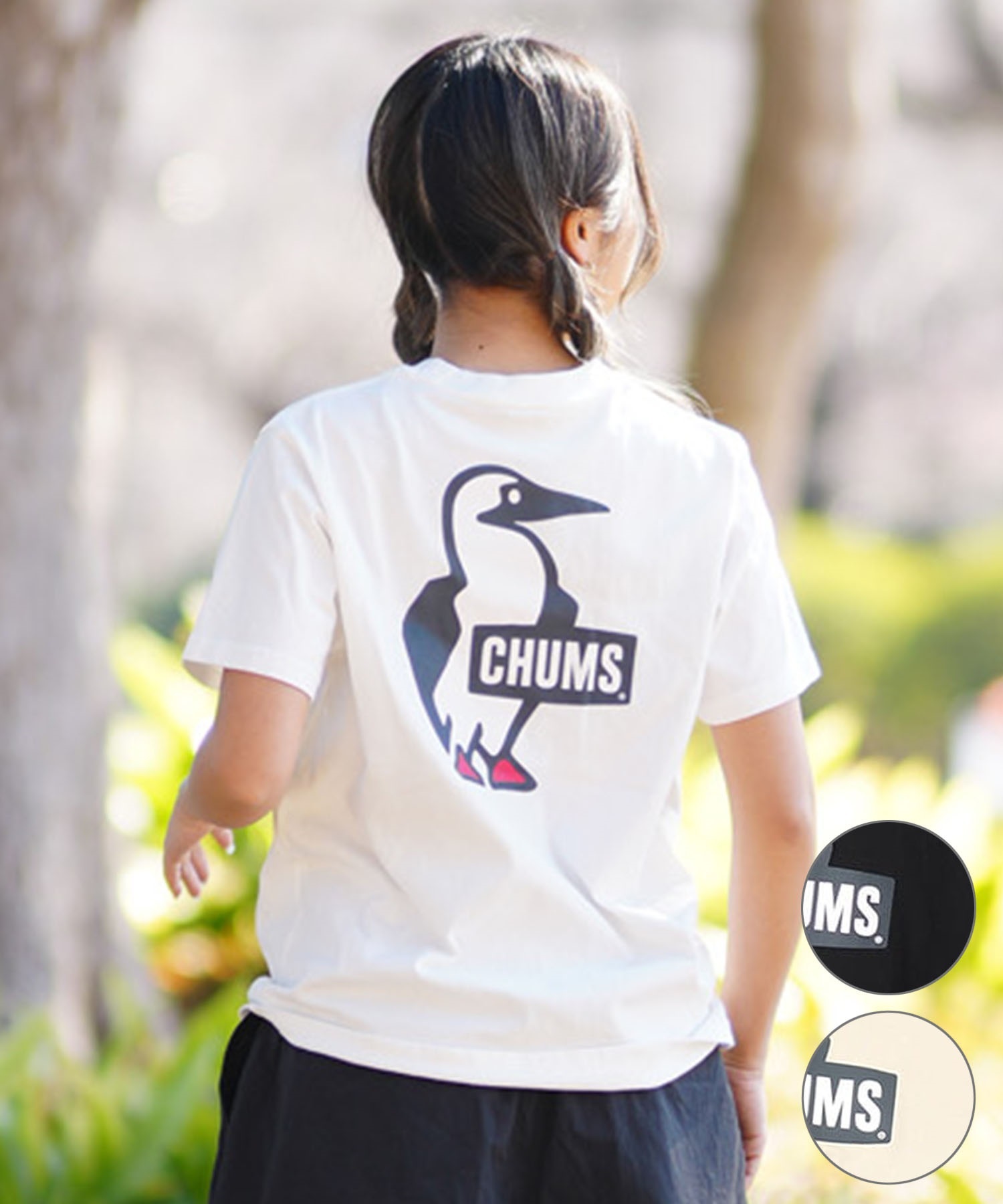 CHUMS チャムス Booby Logo T-Shirt レディース 半袖Tシャツ