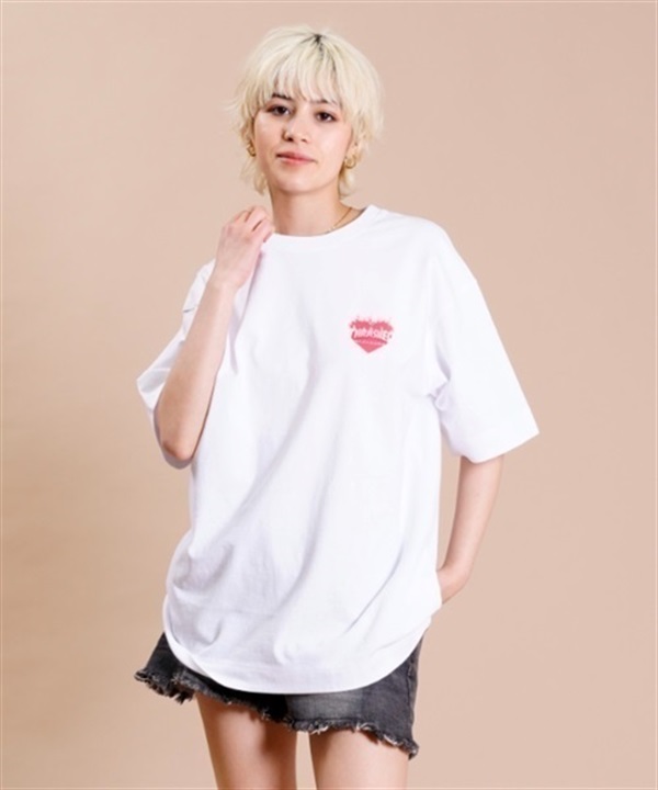 【マトメガイ対象】THRASHER スラッシャー THML-001 BHEART レディース 半袖 Tシャツ KK1 D24