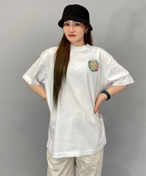 SANTA CRUZ サンタクルーズ SLASHER DOT S/S TEE 502231433 レディース 半袖 Tシャツ バックプリント KK1 C29(BK-M)