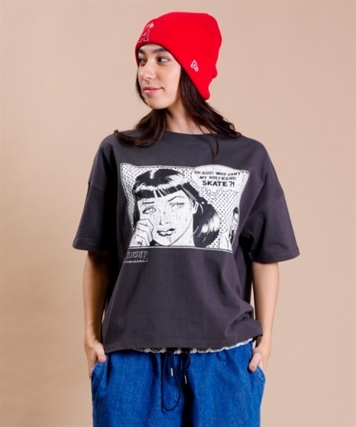 THRASHER スラッシャー THML-005 BOYFRD レディース 半袖 Tシャツ KK1 D22(BKWT-FREE)