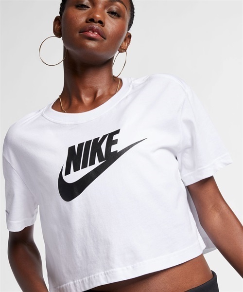 NIKE/ナイキ Tシャツ LOGO エッセンシャル クロップ アイコン BV6176-100(100-M)