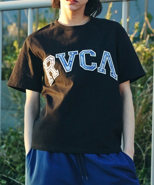 RVCA ルーカ ARCHED FLOWER RVCA T BD043-221 レディース 半袖 Tシャツ KK1 B28(WHT-S)