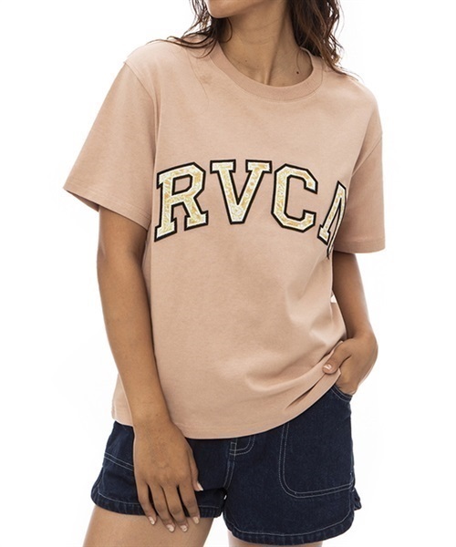 RVCA ルーカ ARCHED FLOWER RVCA T BD043-221 レディース 半袖 Tシャツ KK1 B28(NUD-S)