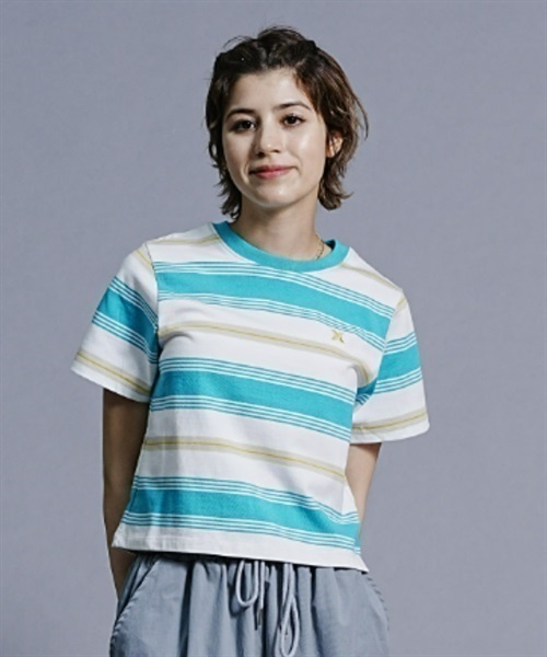 ハーレー クロップド丈 半袖Tシャツ レディース ショート丈 ヘソ出し オーバーサイズ トップス ブランド Hurley | OVERSIZE ICON CROPED SHORTSLEEVE TEE 爆買 サマーセール】ハーレー クロップド丈 半袖Tシャツ レディース
