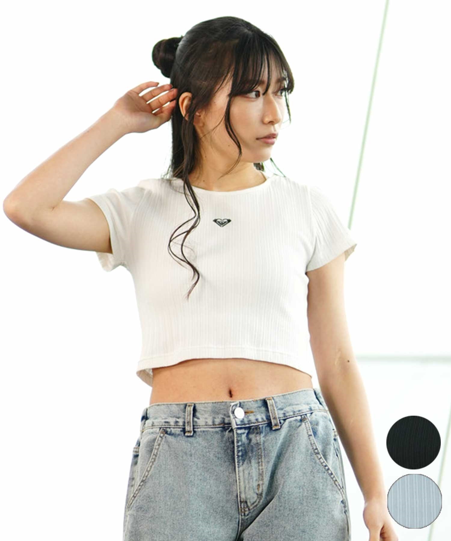 ROXY ロキシー RST241090 レディース 半袖 Tシャツ チビT クルー ROXY ロキシー RST241090 レディース 半袖 Tシャツ チビT クルー