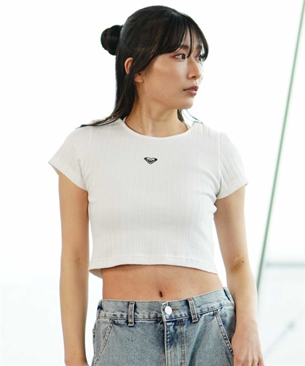 【クーポン対象】ROXY ロキシー RST241090 レディース 半袖 Tシャツ チビT クルーネック ワンポイント