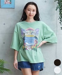 【マトメガイ対象】ROXY ロキシー DRINK THE WAVE TEE RST241089 レディース 半袖 Tシャツ クルーネック ルーズシルエット