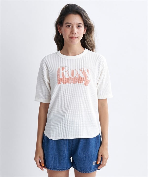 【マトメガイ対象】ROXY ロキシー HUGGABLE TEE レディース 半袖 Tシャツ クルーネック セットアップ対応 RST241076