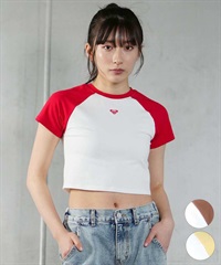 【マトメガイ対象】ROXY ロキシー RST241628T レディース 半袖 Tシャツ チャクララグランティーシャツ クルーネック ワンポイント