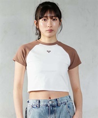 【クーポン対象】ROXY ロキシー RST241628T レディース 半袖 Tシャツ チャクララグランティーシャツ クルーネック ワンポイント