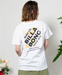BILLABONG ビラボン SQUARE LOGO TEE レディース 半袖Tシャツ ブランドロゴ ボーイフィット BE013-201(MUL-M)