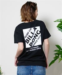 【クーポン対象】BILLABONG ビラボン SQUARE LOGO TEE レディース 半袖Tシャツ ブランドロゴ ボーイフィット BE013-201