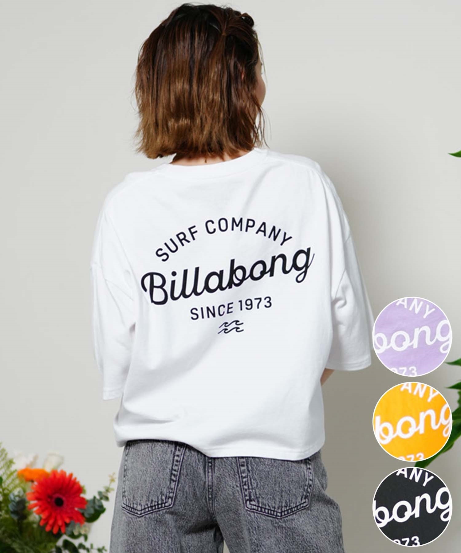 BILLABONG ビラボン ARCH LOGO CROPPED TEE レディース 半袖Tシャツ ルーズシルエット クロップド丈 BE013-204(PGA0-M)