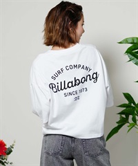 BILLABONG ビラボン ARCH LOGO CROPPED TEE レディース 半袖Tシャツ ルーズシルエット クロップド丈 BE013-204(WHT-M)