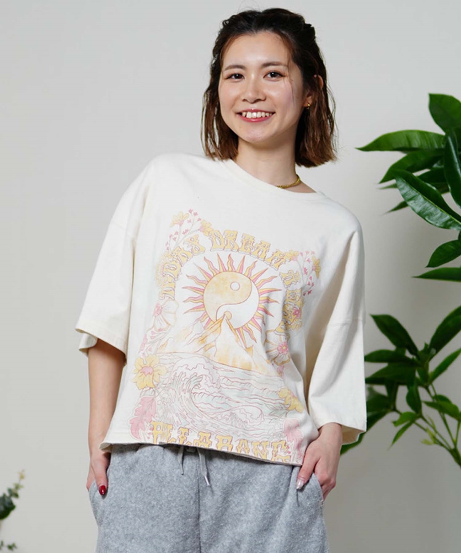 BILLABONG ビラボン GRAPHIC CROPPED TEE レディース 半袖Tシャツ ワイドルーズシルエット クロップド丈 BE013-207(SCS-M)