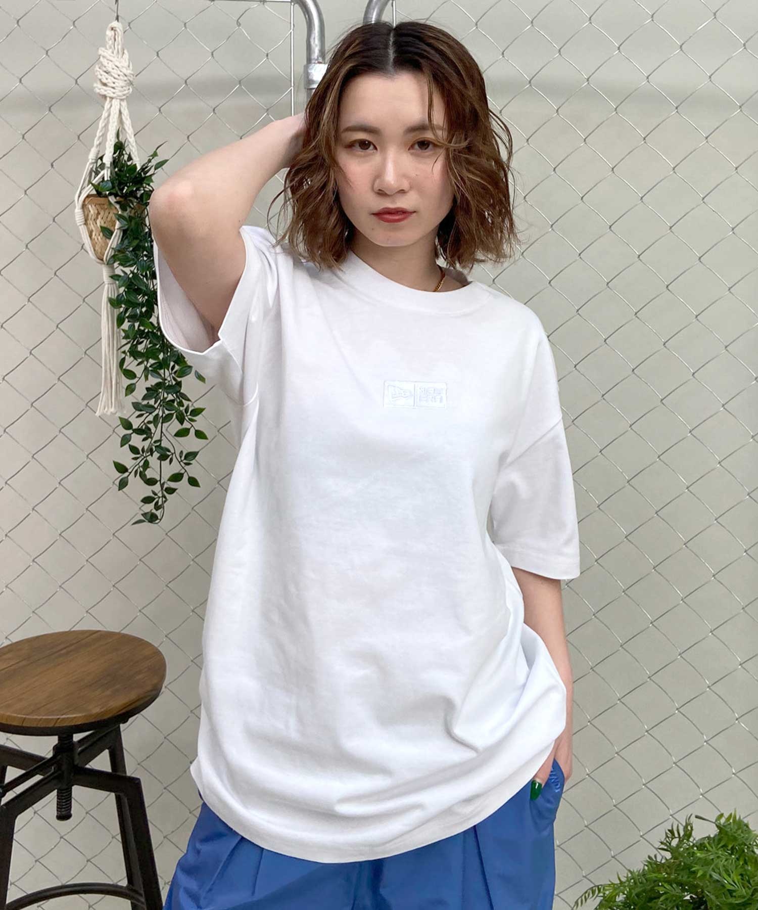 AVIREX｜FADE WASH CUFFS OPEN EMBROIDERY T-SHIRT/フェイド