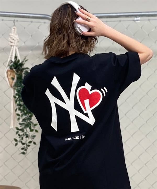 NEW ERA ニューエラ レディース 半袖 Tシャツ バックプリント MLB ニューヨーク・ヤンキース NY ロゴ 14334740 ムラサキスポーツ限定