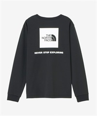 THE NORTH FACE ザ・ノース・フェイス レディース ロングスリーブバックスクエアロゴティー 長袖 Tシャツ ロンT ブラック NTW32442 K(K-M)