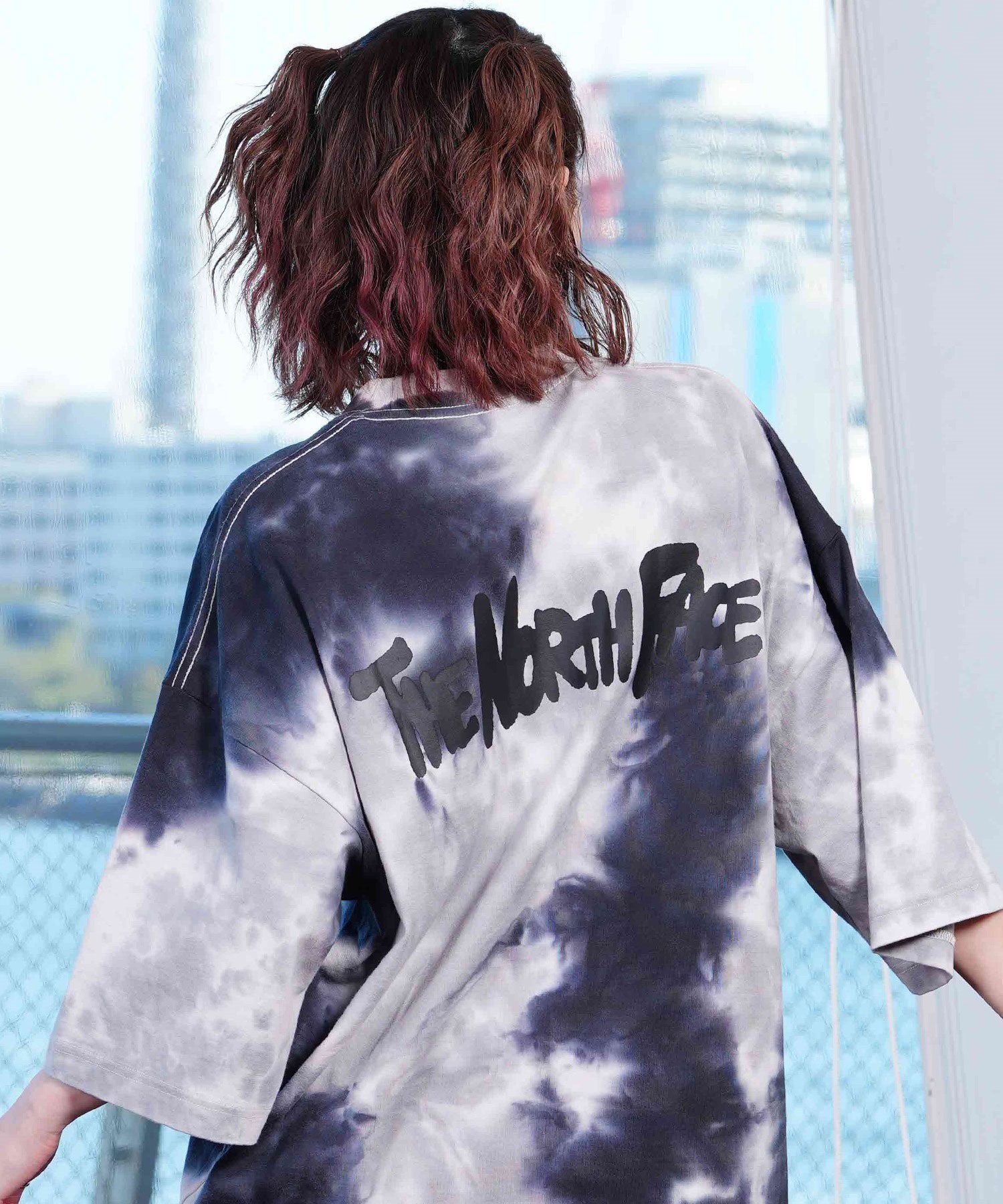 THE NORTH FACE S/S Tie Dye Handwriting Tee ガイザーアクア