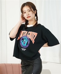 【マトメガイ対象】SANTACRUZ サンタクルーズ Bridge Strip Hand Cropped Tee レディース 半袖Tシャツ クロップド丈 ムラサキスポーツ別注 502241435