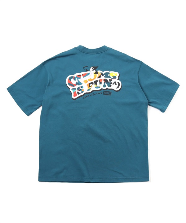 CHUMS チャムス Oversized CHUMS IS FUN T-Shirt レディース Tシャツ バックプリント DESI CH11-2357