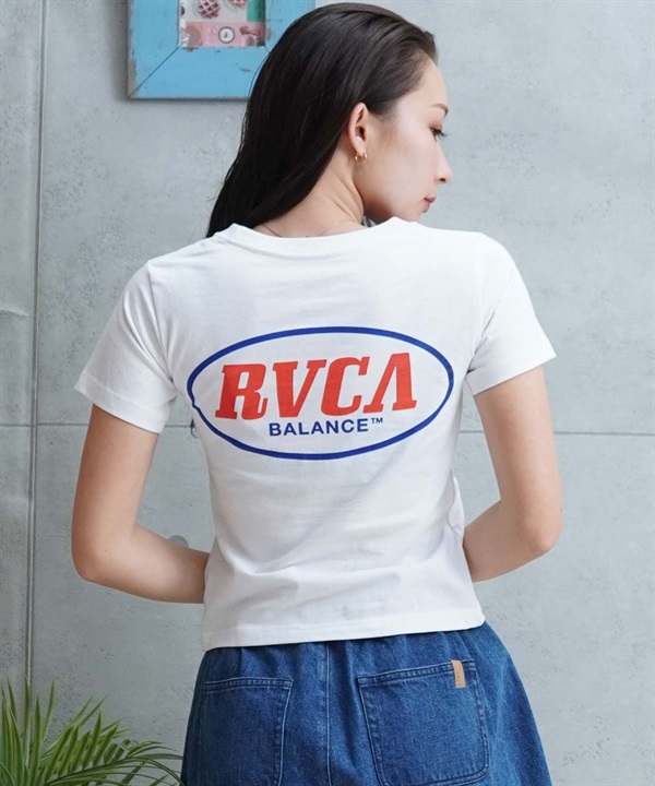 【マトメガイ対象】RVCA ルーカ レディース Tシャツ チビTシャツ ミニT バックプリント BE043-218