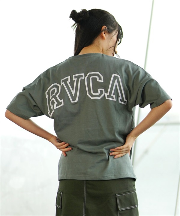 【マトメガイ対象】RVCA ルーカ BE043-221 レディース 半袖 Tシャツ バックプリント