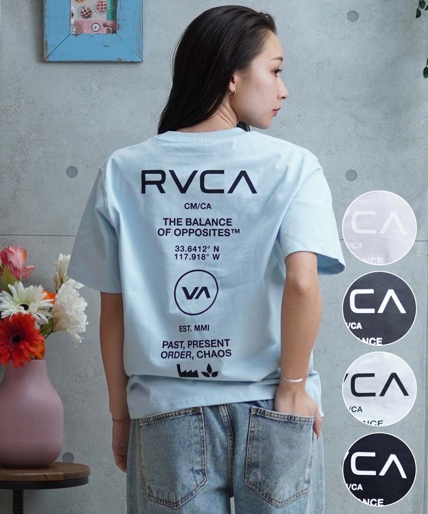 【ムラサキスポーツ限定】RVCA ルーカ レディース 半袖 Tシャツ バックプリント BE043-P20(FOG-S)