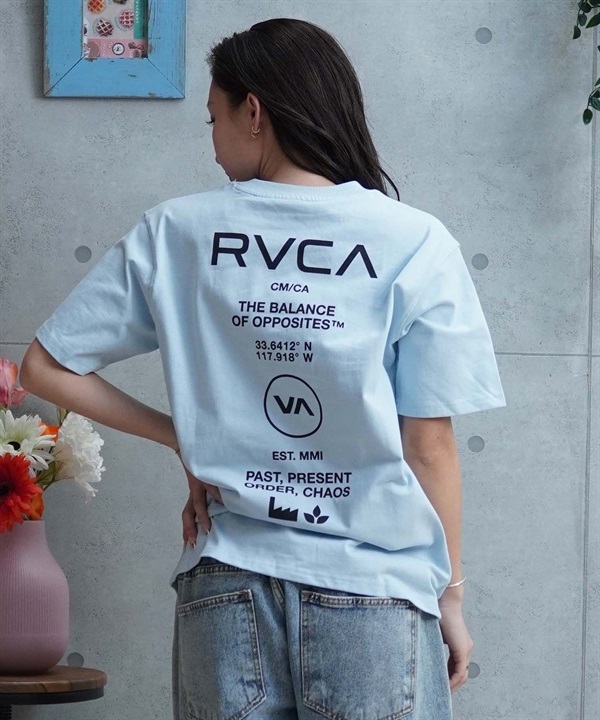 【ムラサキスポーツ限定】RVCA ルーカ レディース 半袖 Tシャツ バックプリント BE043-P20