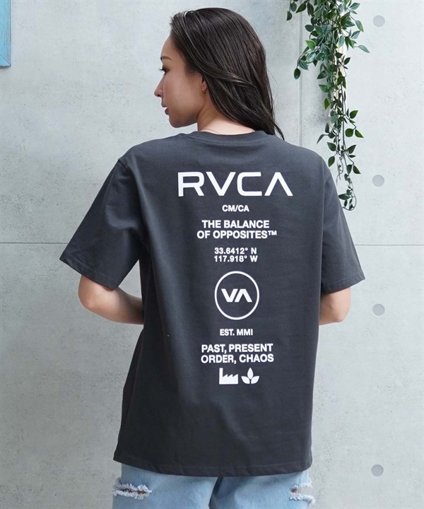 【ムラサキスポーツ限定】RVCA ルーカ レディース 半袖 Tシャツ バックプリント BE043-P20