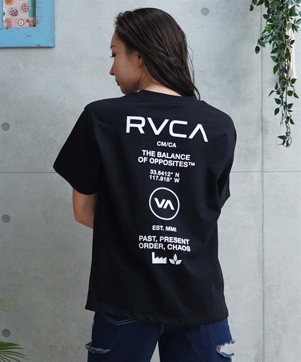 【ムラサキスポーツ限定】RVCA ルーカ レディース 半袖 Tシャツ バックプリント BE043-P20