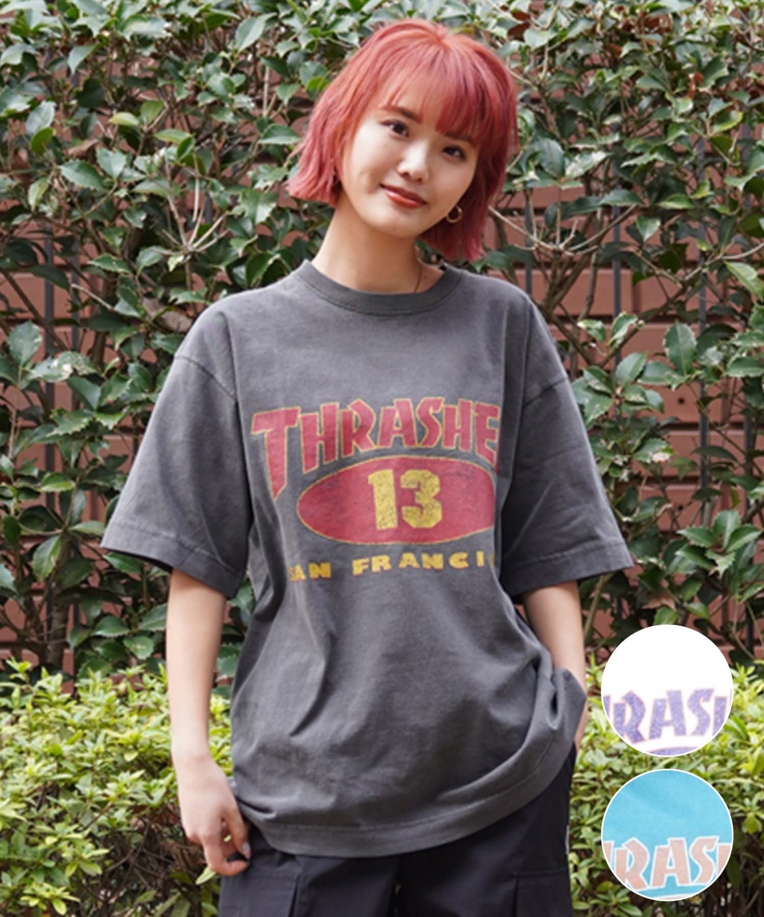 THRASHER スラッシャー レディース 半袖 Tシャツ オーバーサイズ ロゴ