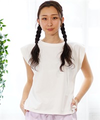 【マトメガイ対象】RIKKA FEMME リッカファム レディース カットオフTシャツ ノースリーブ RF24SS21(WHT-FREE)