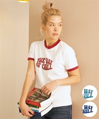 RIKKA FEMME リッカファム レディース リンガー 半袖 Tシャツ RF24SS24(NAV-FREE)