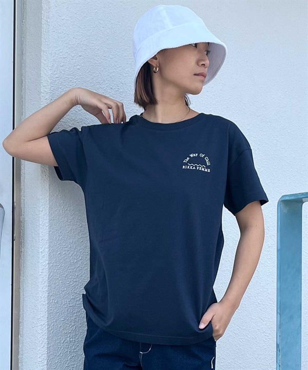 【マトメガイ対象】RIKKA FEMME リッカファム レディース 半袖 Tシャツ ワンポイント RF24SS25