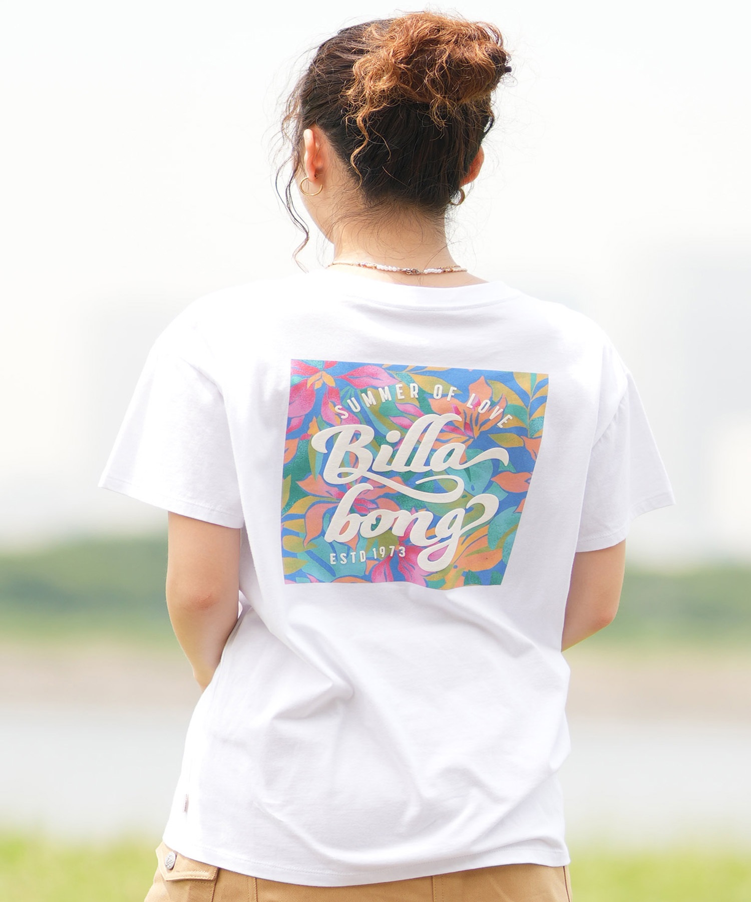 BILLABONG ビラボン レディース Tシャツ 半袖 スクエアロゴ
