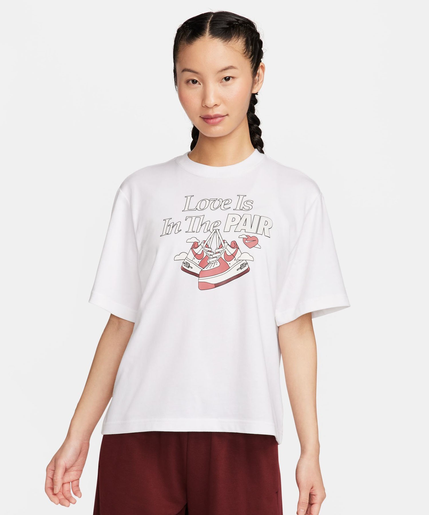 NIKE ナイキ NSW OC 1 ボクシー VDAY レディース 半袖Tシャツ FQ8871-100(100-S)