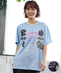 【ムラサキスポーツ限定】 SANTACRUZ サンタクルーズ レディース 半袖 Tシャツ ゲームシャツ ワッペン 502242431(L.BLU-M)