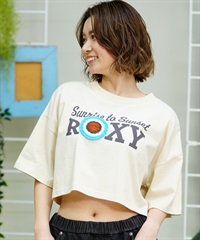 ROXY ロキシー レディース 半袖 Tシャツ ブランドロゴ ショート丈 クロップ丈 RST242627T