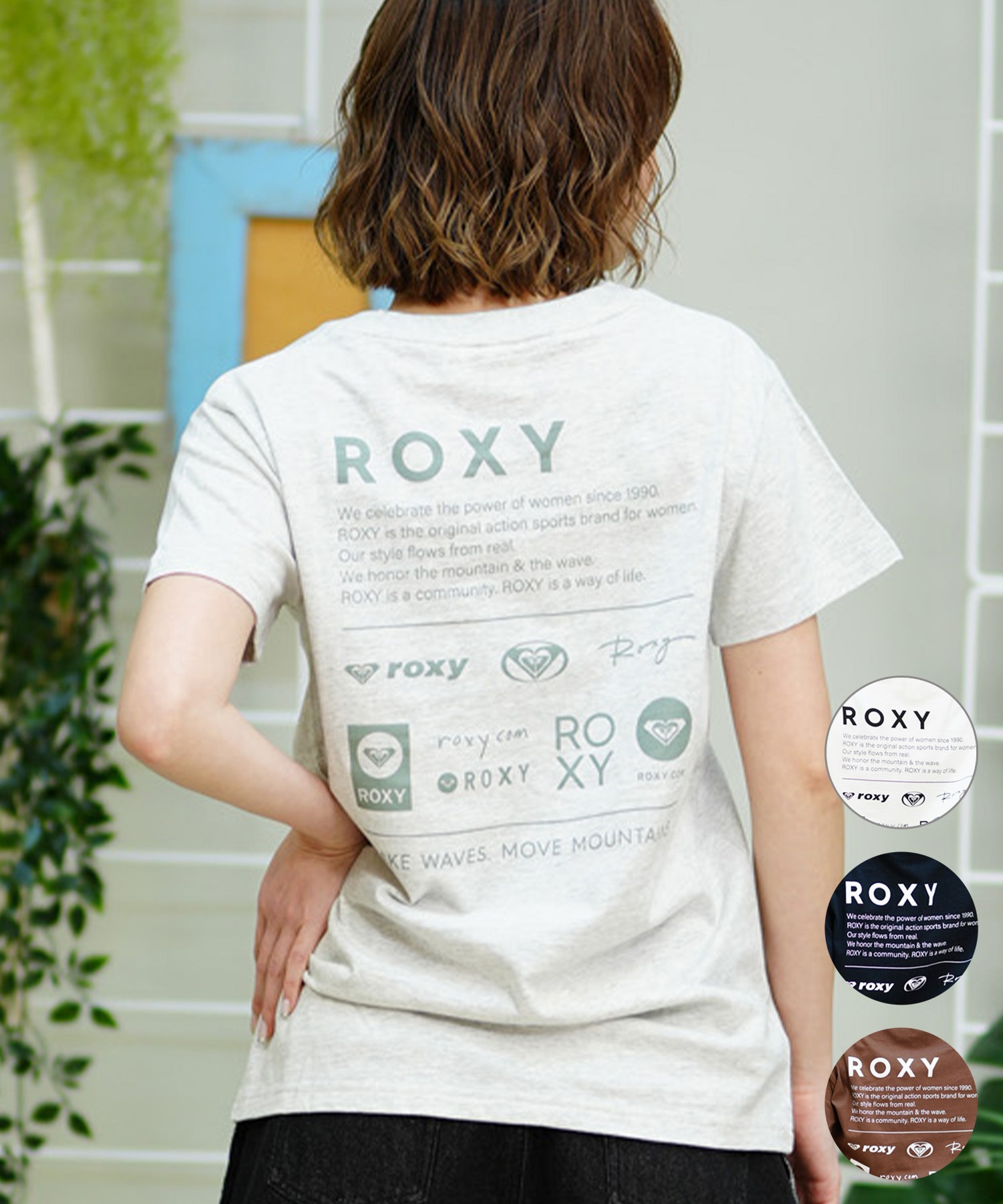 【クーポン対象】ROXY ロキシー レディース 半袖 Tシャツ バックプリント ブランドロゴ RST242625T(OWT-S)