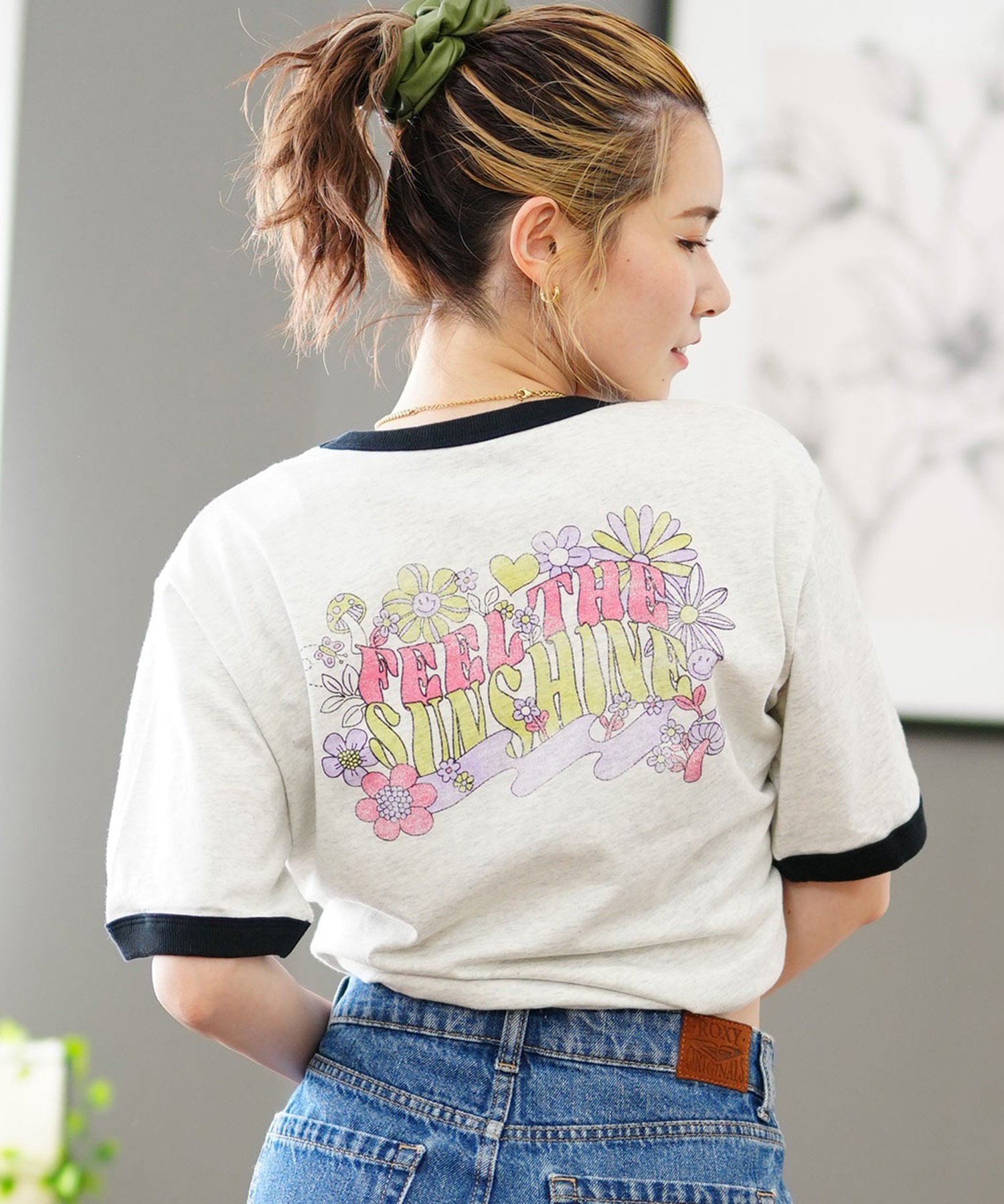 tシャツ MANEKI NEKO S/S TEE /ロキシーフロントプリント半袖Tシャツ レディース ROXY tシャツ MANEKI NEKO S/S TEE /ロキシーフロントプリント