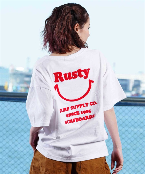 【マトメガイ対象】RUSTY ラスティー レディース 半袖 Tシャツ LOGO 924506