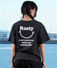 RUSTY ラスティー レディース 半袖 Tシャツ LOGO 924506(CGY-M)